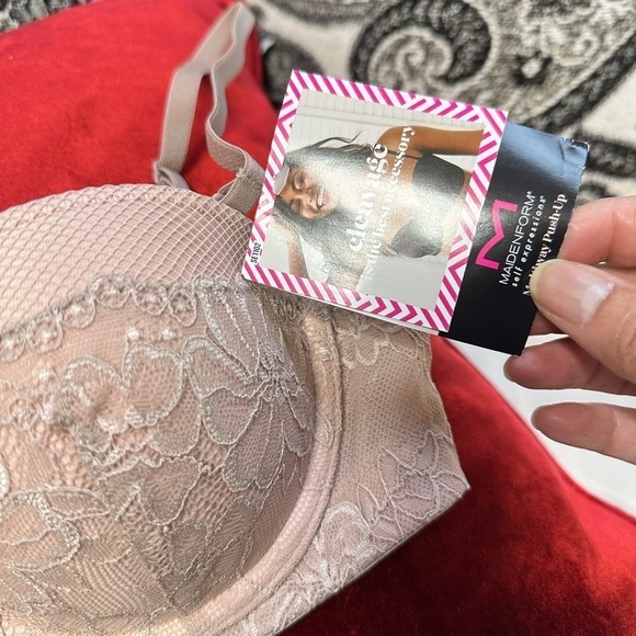 Maidenform Bra SE1102 Extreme Lift Push Up 5 Way convertible Wire 34B Blush 3478 - Picture 8 of 12
